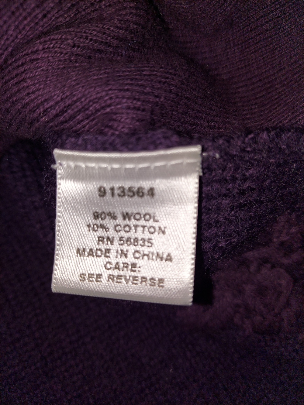 Cabela's Vintage Wool Blend Collared Button Up Cardigan Sweater Purple XL - Picture 4 of 10